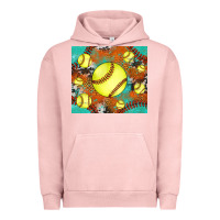 Pigment Salmon softball cowhide turquoise glitter tumbler Urban Hoodie - Jasminsmagicworld