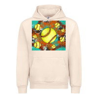 Sandshell softball cowhide turquoise glitter tumbler Urban Hoodie - Jasminsmagicworld