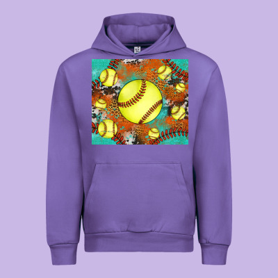 Softball Cowhide Turquoise Glitter Tumbler Urban Hoodie Designed By Jasminsmagicworld
