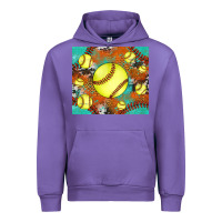 Tulip softball cowhide turquoise glitter tumbler Urban Hoodie - Jasminsmagicworld