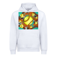 White softball cowhide turquoise glitter tumbler Urban Hoodie - Jasminsmagicworld
