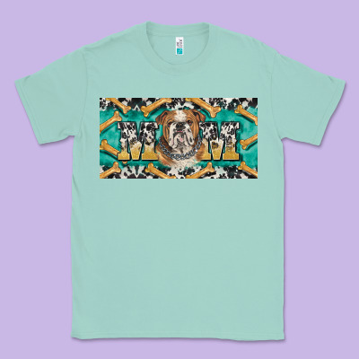 English Bulldog Mom  License Plate Template Classic Tee Designed By Barkaloodesign