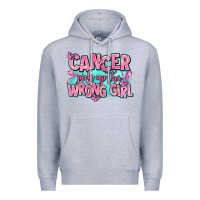 Heather Grey cancer pick up the wrong girl Premium Hoodie - AdoDesignShop