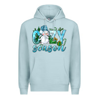 Blue Mist cozy season winter christmas Premium Hoodie - NancyCooperArtShop