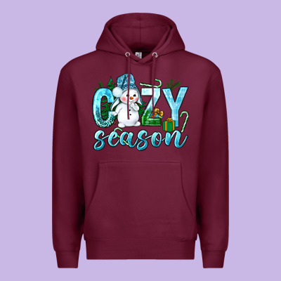 Cozy Season Winter Christmas Premium Hoodie Designed By Nancycooperartshop
