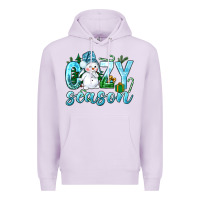 Lilac cozy season winter christmas Premium Hoodie - NancyCooperArtShop