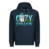 Navy cozy season winter christmas Premium Hoodie - NancyCooperArtShop