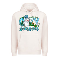 Pale Pink cozy season winter christmas Premium Hoodie - NancyCooperArtShop