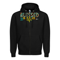 Black blessed life western Zipper Hoodie - texasbilliewilder