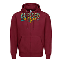 Burgundy blessed life western Zipper Hoodie - texasbilliewilder
