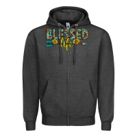 Charcoal Heather blessed life western Zipper Hoodie - texasbilliewilder