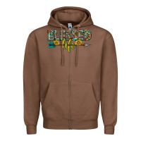 Chestnut blessed life western Zipper Hoodie - texasbilliewilder