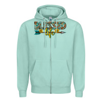 Seafoam blessed life western Zipper Hoodie - texasbilliewilder