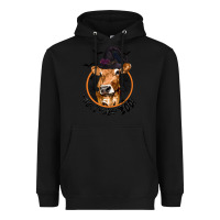 Black Halloween Cow Moo I Mean Boo Heavyweight Hoodie - texasbilliewilder
