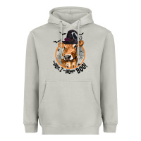 Moon Dust Halloween Cow Moo I Mean Boo Heavyweight Hoodie - texasbilliewilder