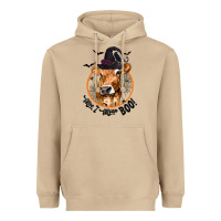 Mushroom Halloween Cow Moo I Mean Boo Heavyweight Hoodie - texasbilliewilder