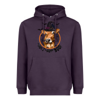 Plum Halloween Cow Moo I Mean Boo Heavyweight Hoodie - texasbilliewilder