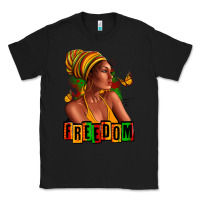 Black Juneteenth freedom afro woman Classic Tee - RanaPortraitStore