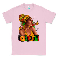Bubblegum Pink Juneteenth freedom afro woman Classic Tee - RanaPortraitStore