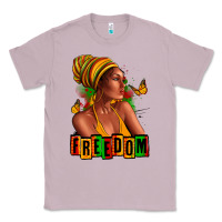 Lilac Juneteenth freedom afro woman Classic Tee - RanaPortraitStore