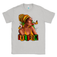 Moon Dust Juneteenth freedom afro woman Classic Tee - RanaPortraitStore