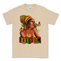 Mushroom Juneteenth freedom afro woman Classic Tee - RanaPortraitStore