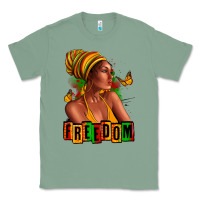 Sage Juneteenth freedom afro woman Classic Tee - RanaPortraitStore