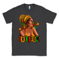 Smoke Juneteenth freedom afro woman Classic Tee - RanaPortraitStore