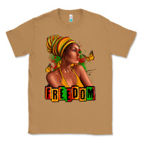 Toasted Coconut Juneteenth freedom afro woman Classic Tee - RanaPortraitStore