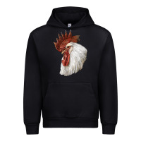 Black Leghorn Rooster Head Urban Hoodie - LillyAllenDesigns