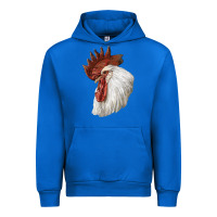 Cobalt Leghorn Rooster Head Urban Hoodie - LillyAllenDesigns