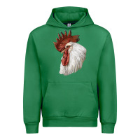 Emerald Leghorn Rooster Head Urban Hoodie - LillyAllenDesigns