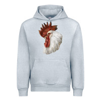 Heather Grey Leghorn Rooster Head Urban Hoodie - LillyAllenDesigns