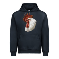 Navy Leghorn Rooster Head Urban Hoodie - LillyAllenDesigns