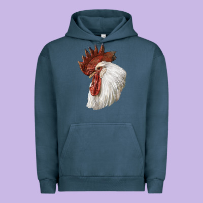 Leghorn Rooster Head Urban Hoodie Designed By Lillyallendesigns
