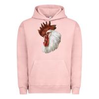 Pigment Salmon Leghorn Rooster Head Urban Hoodie - LillyAllenDesigns
