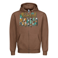 Chestnut blessed mini with leopard and aztec Zipper Hoodie - texasbilliewilder