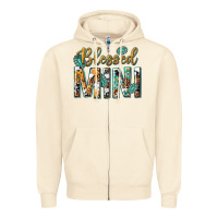 Sandshell blessed mini with leopard and aztec Zipper Hoodie - texasbilliewilder