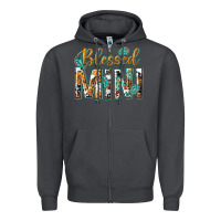 Smoke blessed mini with leopard and aztec Zipper Hoodie - texasbilliewilder