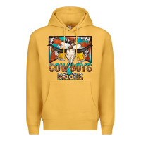 Mustard cowboys and beers Premium Hoodie - NancyCooperArtShop