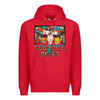 Red cowboys and beers Premium Hoodie - NancyCooperArtShop
