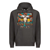 Smoke cowboys and beers Premium Hoodie - NancyCooperArtShop