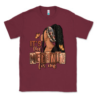 Burgundy It's the melanin for me Classic Tee - RanaPortraitStore