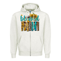 Oatmeal Heather blessed mini with sunflowers Zipper Hoodie - texasbilliewilder