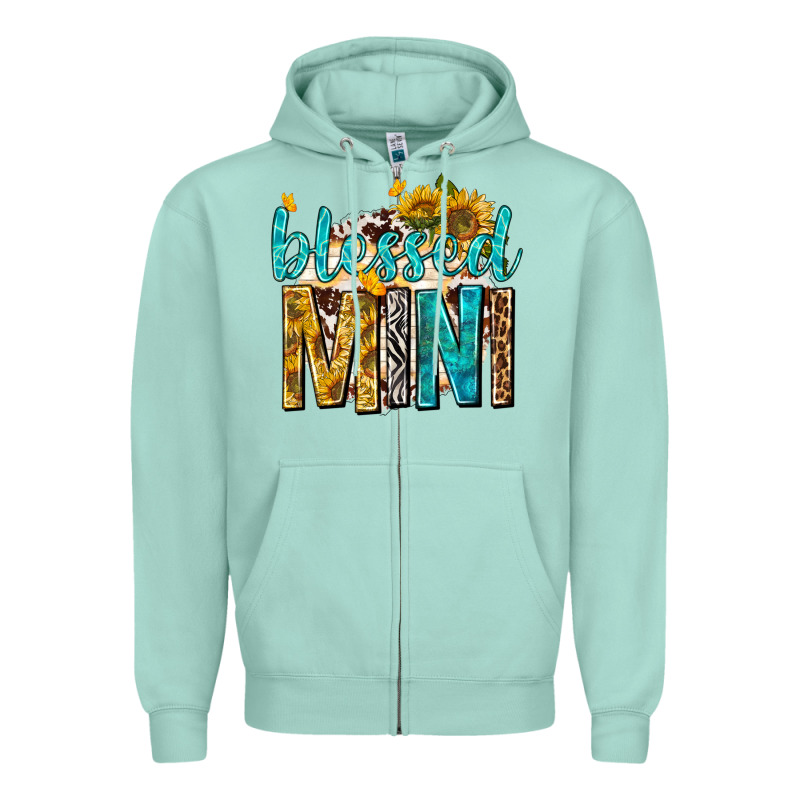 Blessed Mini With Sunflowers Zipper Hoodie by texasbilliewilder | Teevron
