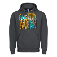 Smoke blessed mini with sunflowers Zipper Hoodie - texasbilliewilder