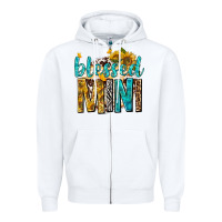 White blessed mini with sunflowers Zipper Hoodie - texasbilliewilder