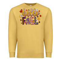 Antique Gold hello fall Premium Sweatshirt - CowhideDigitalArt