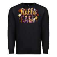 Black hello fall Premium Sweatshirt - CowhideDigitalArt