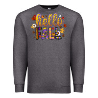 Charcoal Heather hello fall Premium Sweatshirt - CowhideDigitalArt